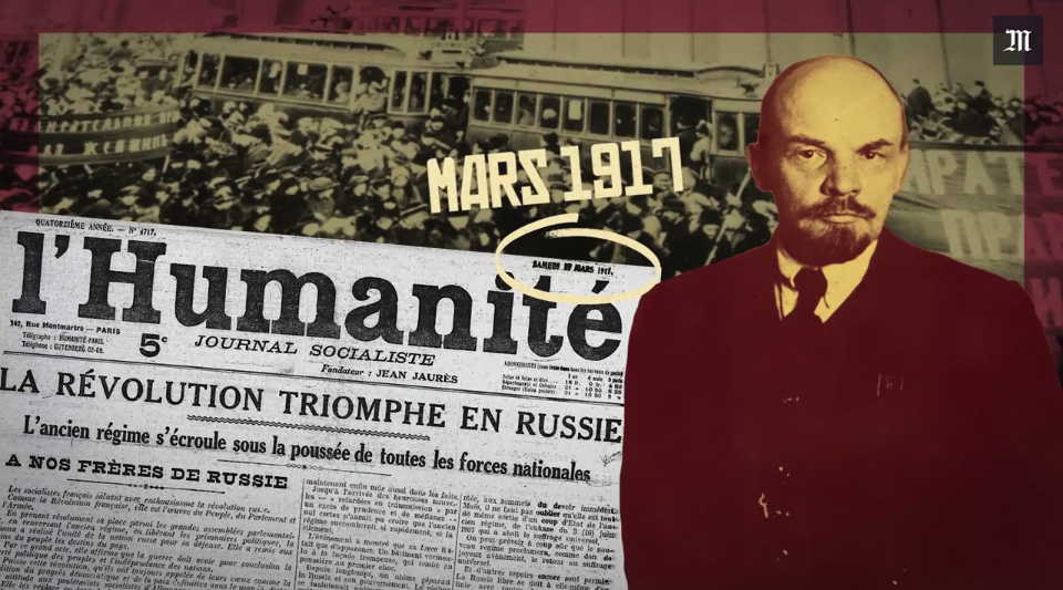 Screenshot Vimeo. Le Monde.fr les années collège. Qui a fait la révolution en 1917, par Donald Walther. 2017-11-17